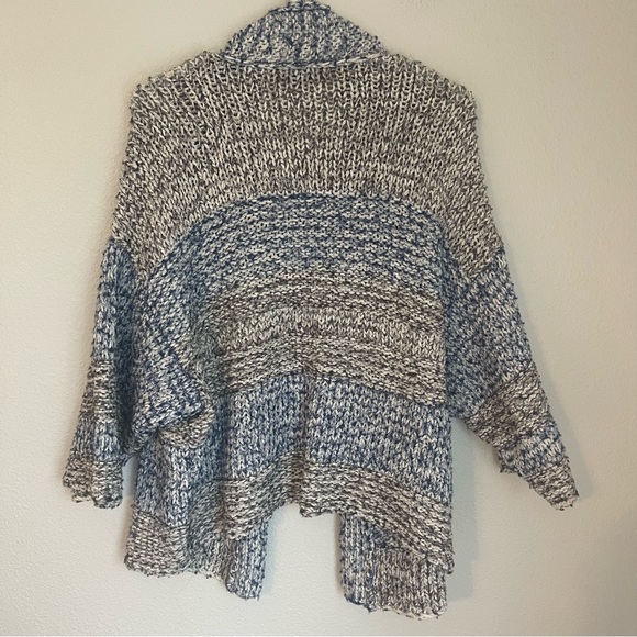 Vince chunky knit open front cardigan Size M/L blue and gray - Picture 11 of 13